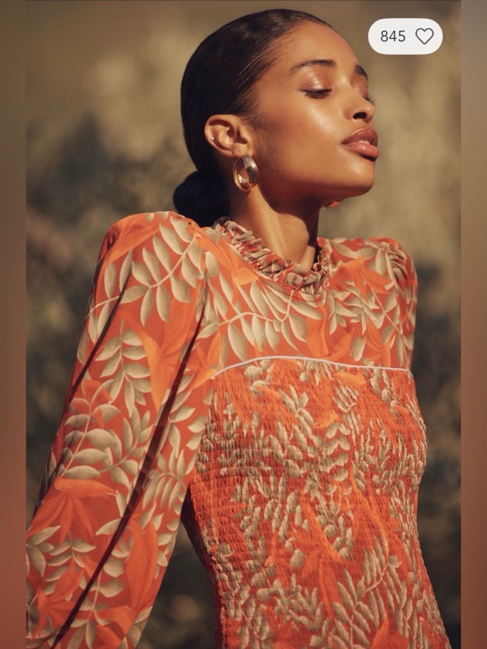 Farm Rio × Anthropologie Long-Sleeve Printed Mini Dress NWT - Picture 2 of 8